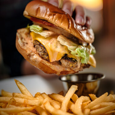 Burger from The Clubhouse Mililani